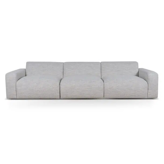 Eno 4 Seater Fabric Sofa in Fog Grey - Durable Comfortable Living Room Furniture