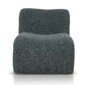 Liven Green Boucle Fabric Lounge Chair - Modern Elegance