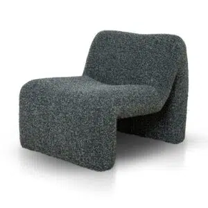 Green Boucle Lounge Chair with Elegant Upholstery