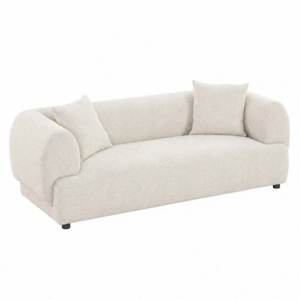Luna 3-seater cream sofa for modern living