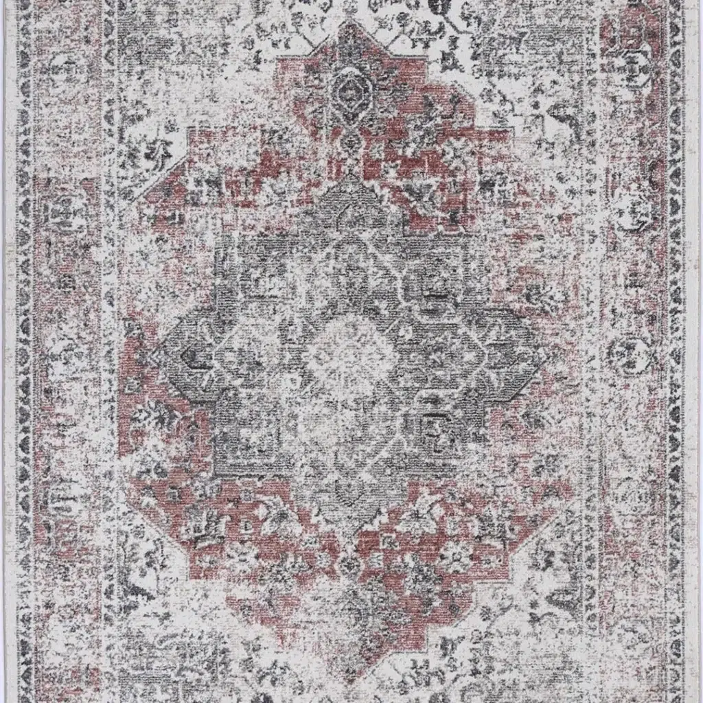 Sunwashed Abstract Cream & Light Grey Provence-Inspired Rug with Anti-Static Fibers