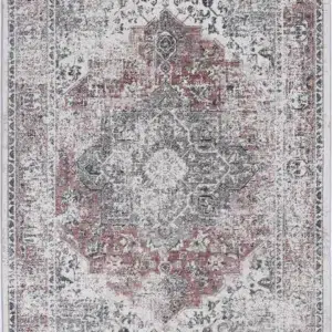 Sunwashed Abstract Cream & Light Grey Provence-Inspired Rug with Anti-Static Fibers