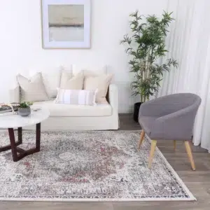 Provence Abstract Cream & Grey Rug Design