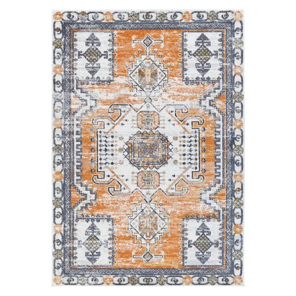 Provence Sunburst Terracotta Rug – Natural Design, Anti-Static, Durable