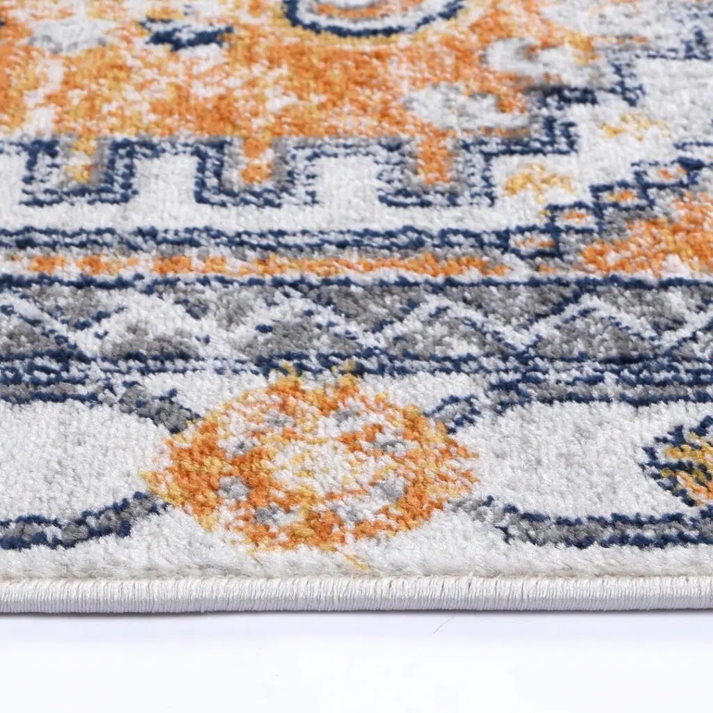 Provence Sunburst Terracotta & Cream Rug - Nature-Inspired Design
