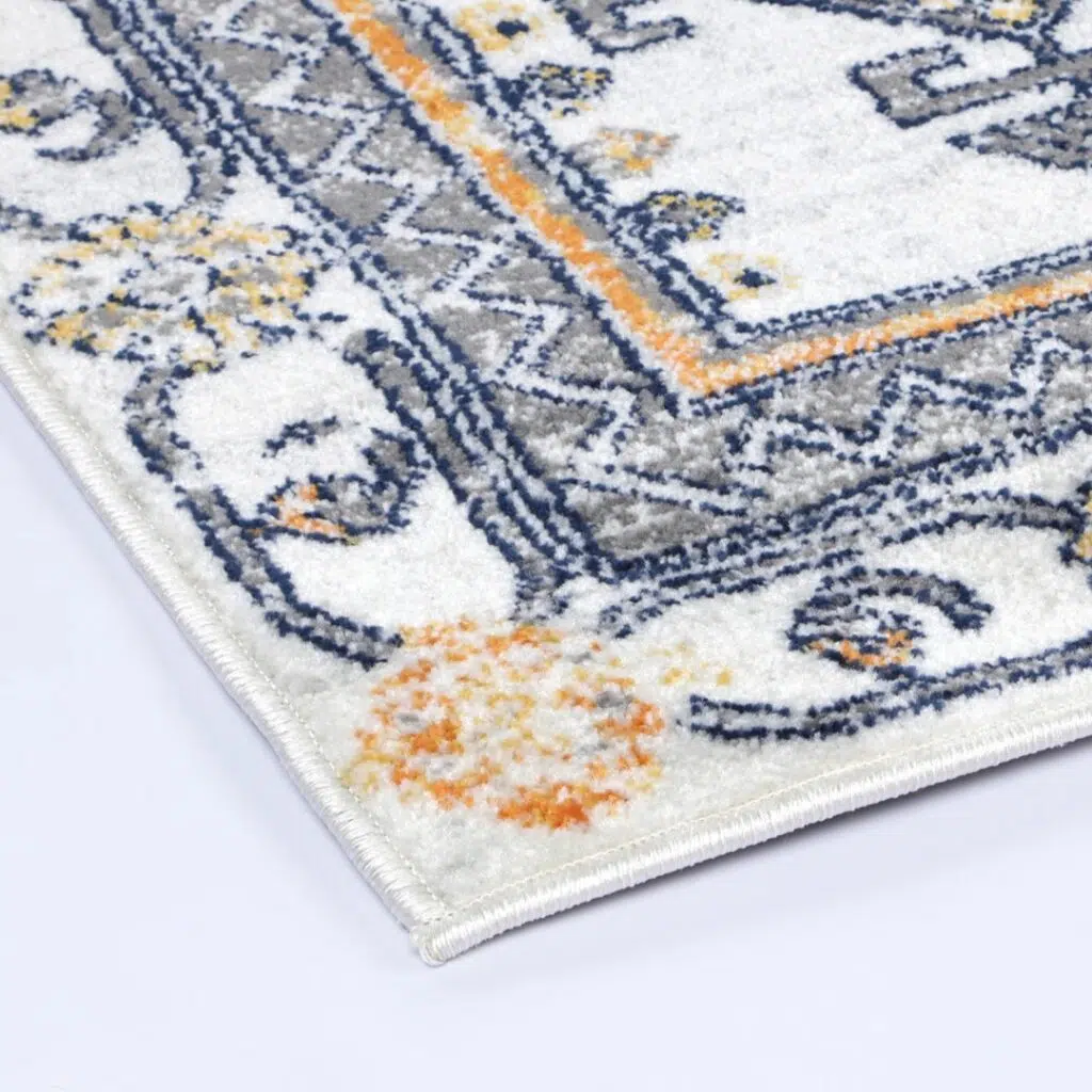 Provence Terracotta & Cream Anti-Static Rug - Vibrant Modern Design