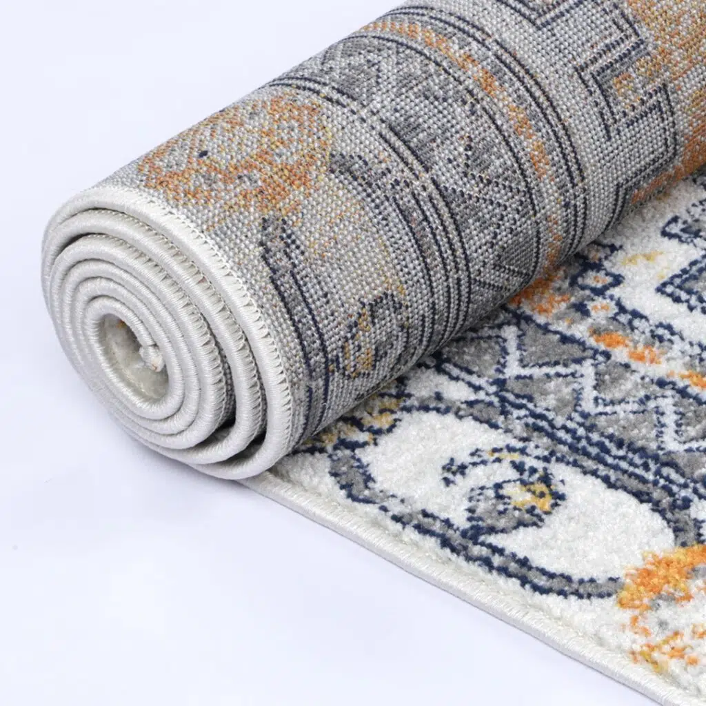 Provence Sunburst Terracotta & Cream Rug - Elegant Natural Design