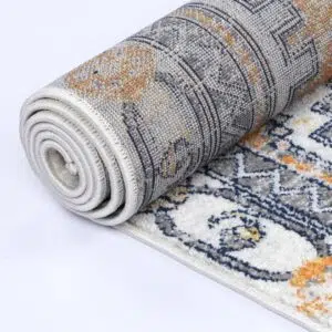 Provence Sunburst Terracotta & Cream Rug - Elegant Natural Design