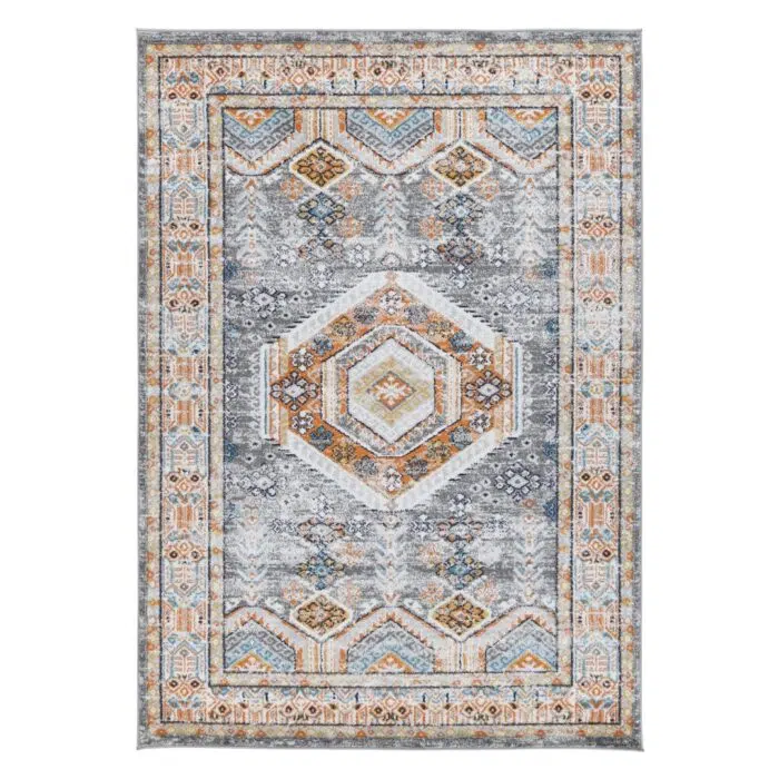 Provence Interlocking Grey & Terracotta Rug