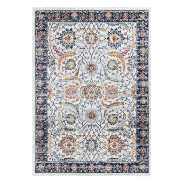 Provence Clayfield Cream & Dark Blue Rug