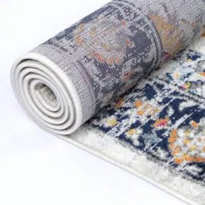 Provence Clayfield Cream & Dark Blue Rug - Design Inspired by Provence, Polypropylene