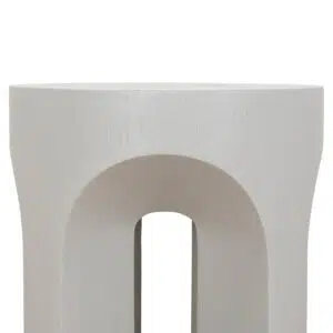 Pryla 49.5cm Light Grey Round Side Table – Modern Fiberglass Design