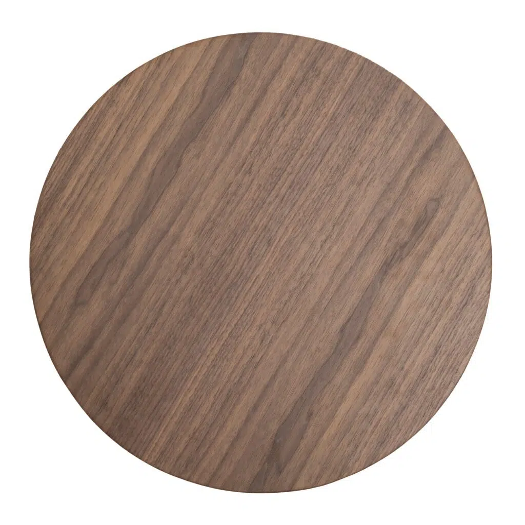 Pryla 49.5cm Round Side Table with Walnut Finish
