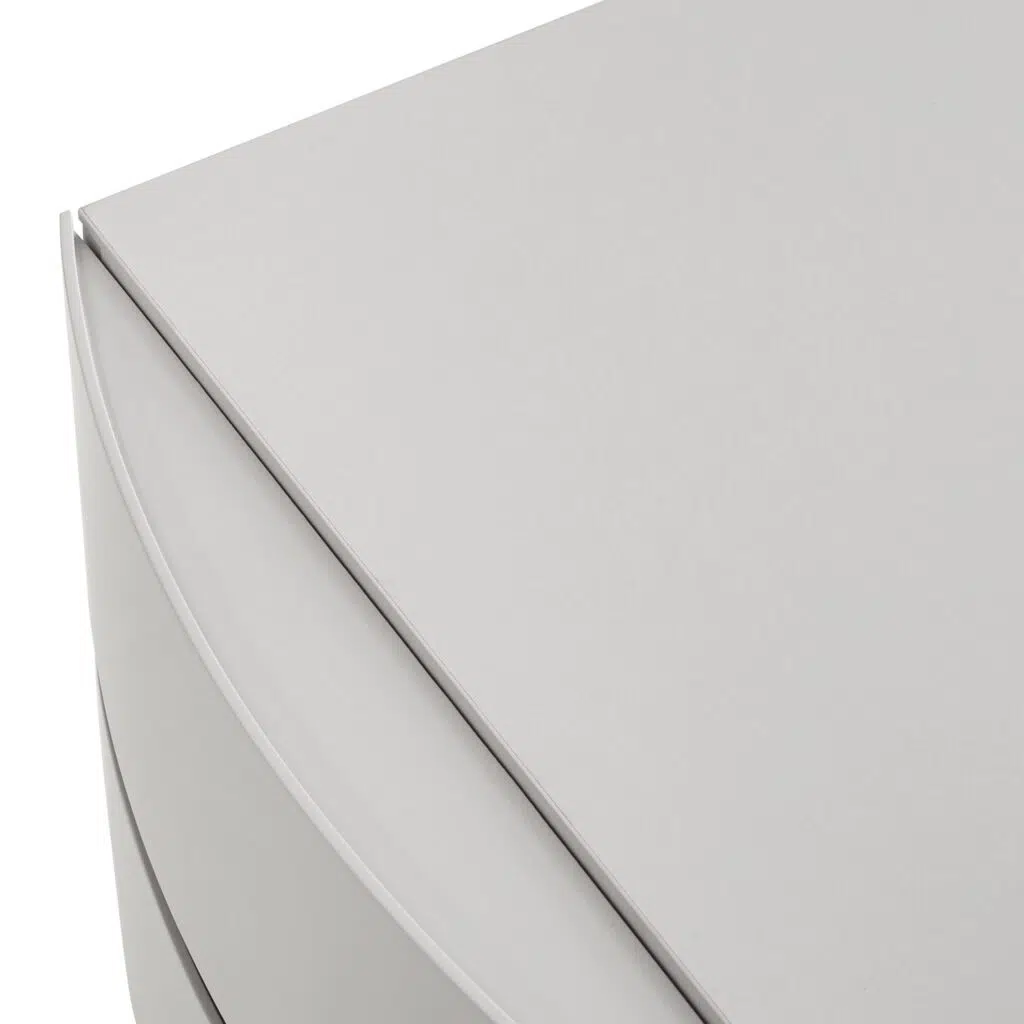 Tila Bedside Table Warm Grey Modern Minimalist Design