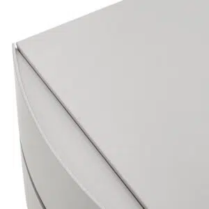 Tila Bedside Table Warm Grey Modern Minimalist Design