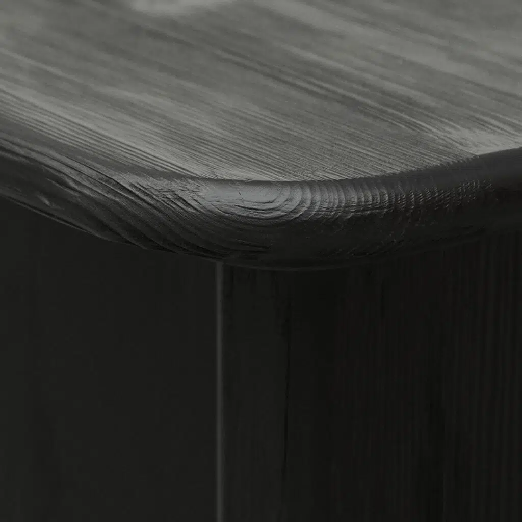 Ylena Side Table - Black Minimalist Sturdy Recycled Wood Design
