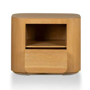 Liven Dusty Oak Bedside Table – Compact Storage & Durable Design