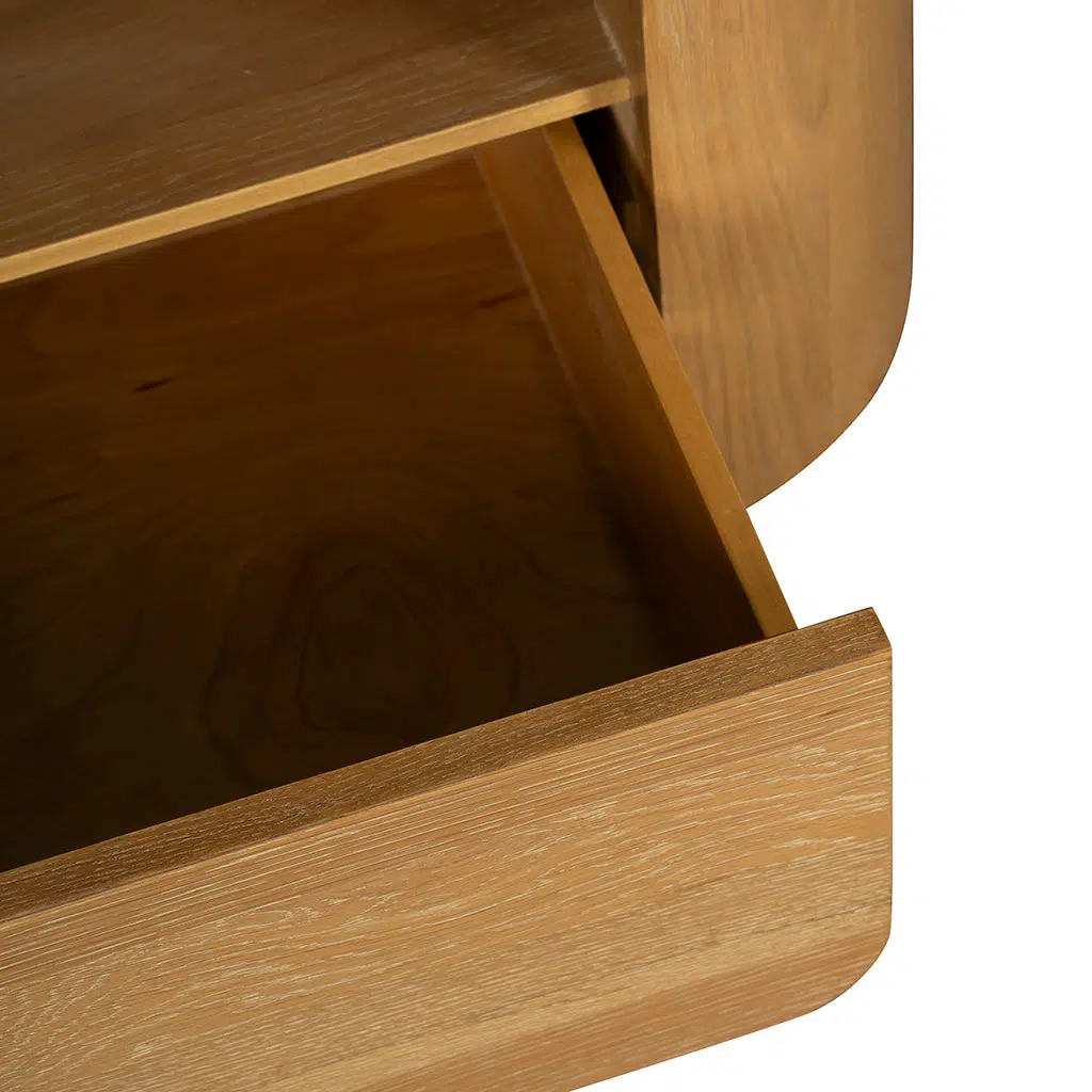 Liven Bedside Table Dusty Oak Compact Design Storage Durable Ready to Use