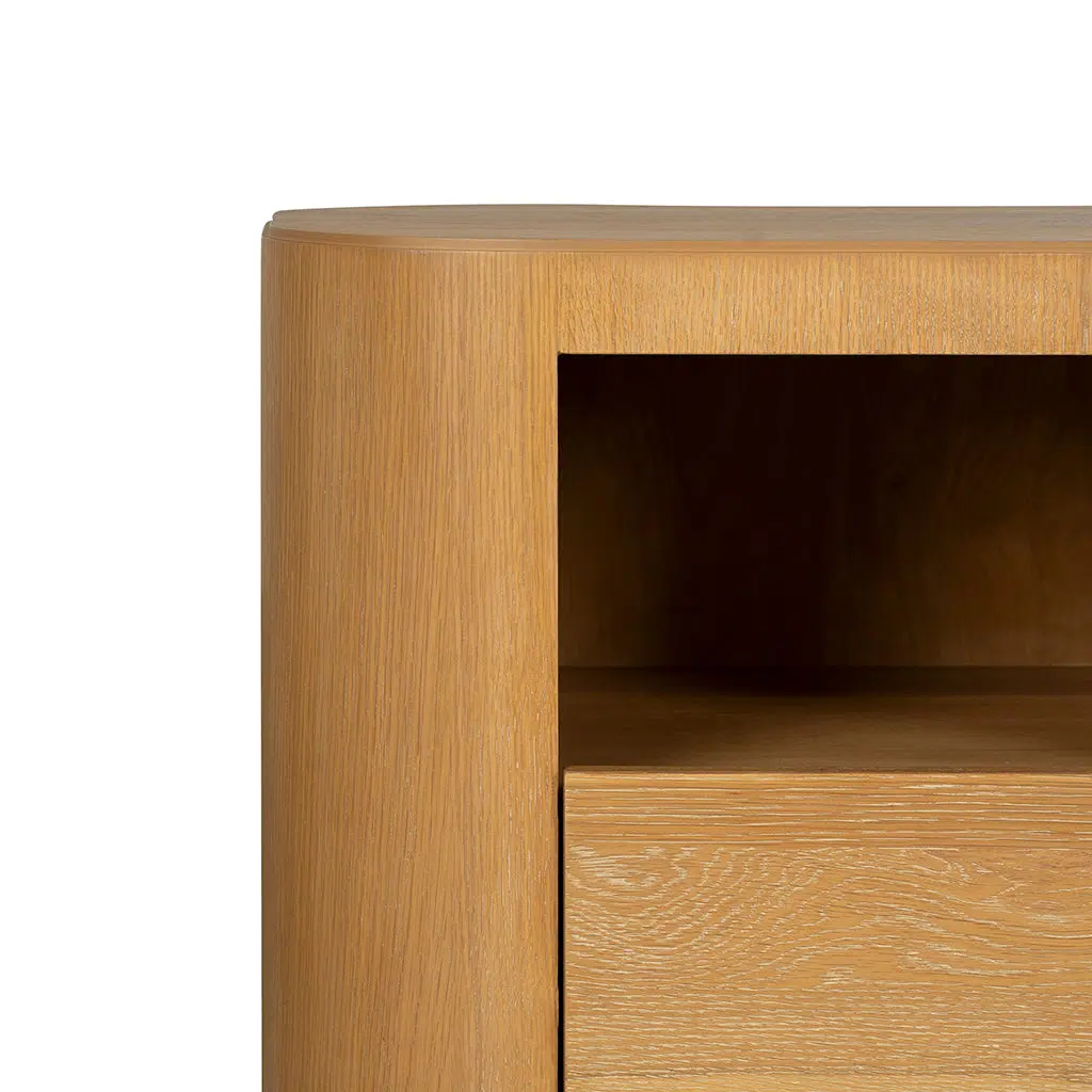 Compact Dusty Oak Bedside Table with Storage & Durable Craftsmanship