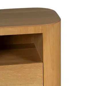 Liven Bedside Table Dusty Oak – Compact Design, Engineered Wood, Ready-to-Use
