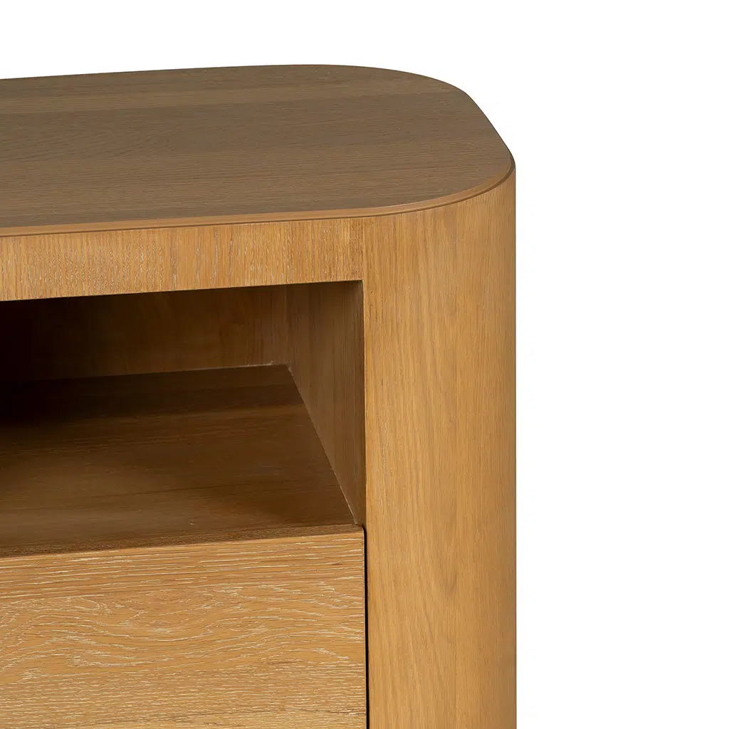 Liven Bedside Table Dusty Oak – Compact Design, Engineered Wood, Ready-to-Use