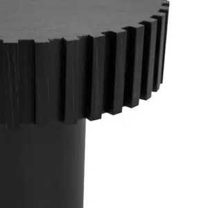 Sory 50cm Round Side Table Full Black Modern Design