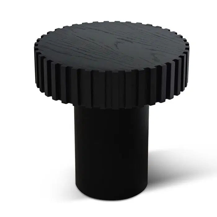 Sory 50cm Round Side Table – Full Black