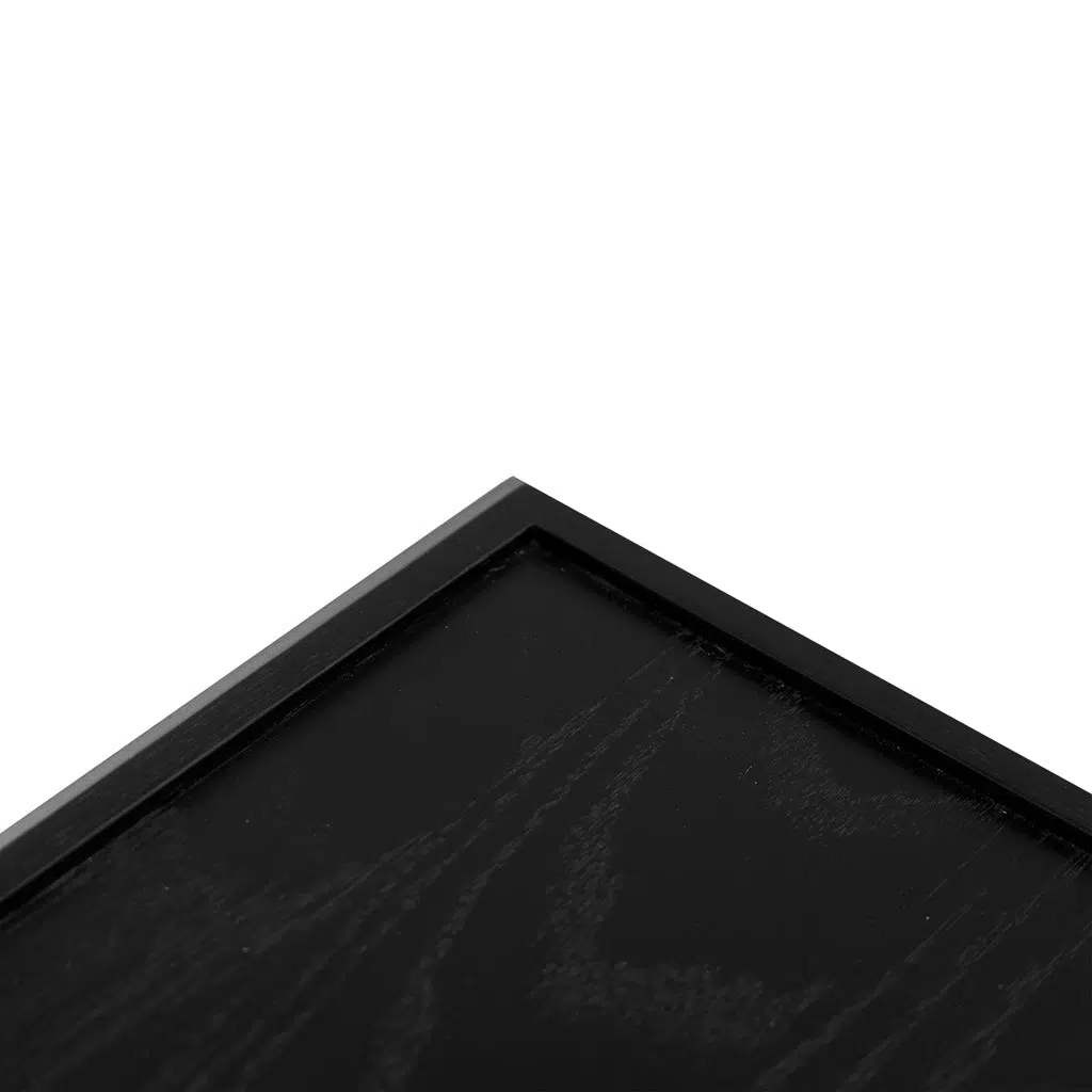 Tali Full Black Side Table with Drawers and Shelves