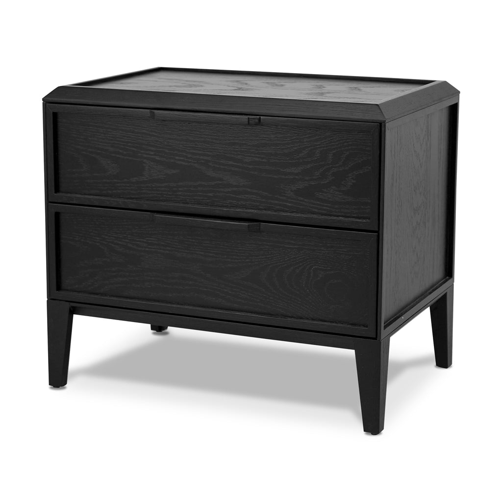 Full Black Tali Side Table with Spacious Storage and Modern Design