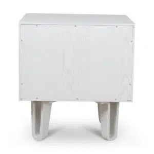 Varo Full White Bedside Table – Storage Drawers & Durable Wood