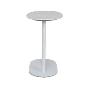 Fira 60cm White Marble Side Table