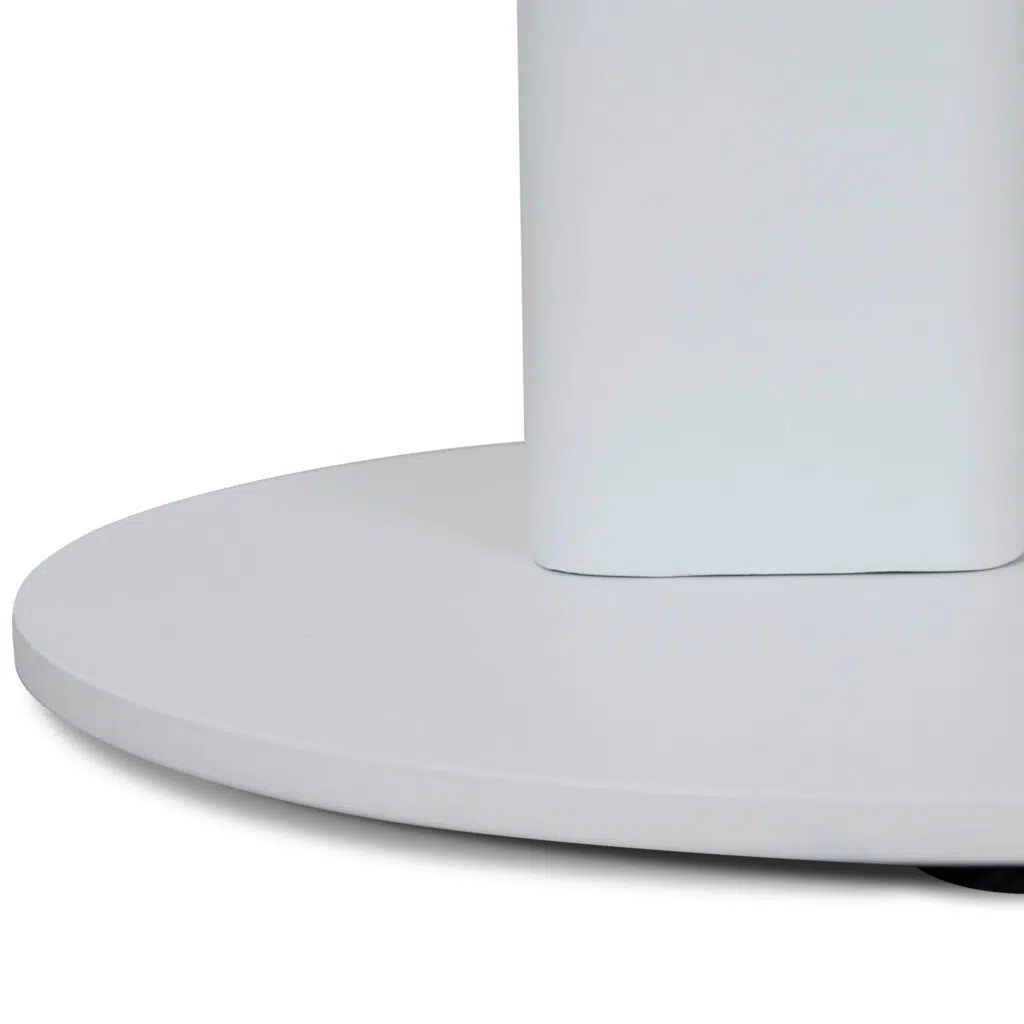 Fira 60cm White Marble Side Table - Modern Design