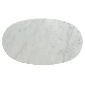 Fira 60cm White Marble Side Table - Modern Design