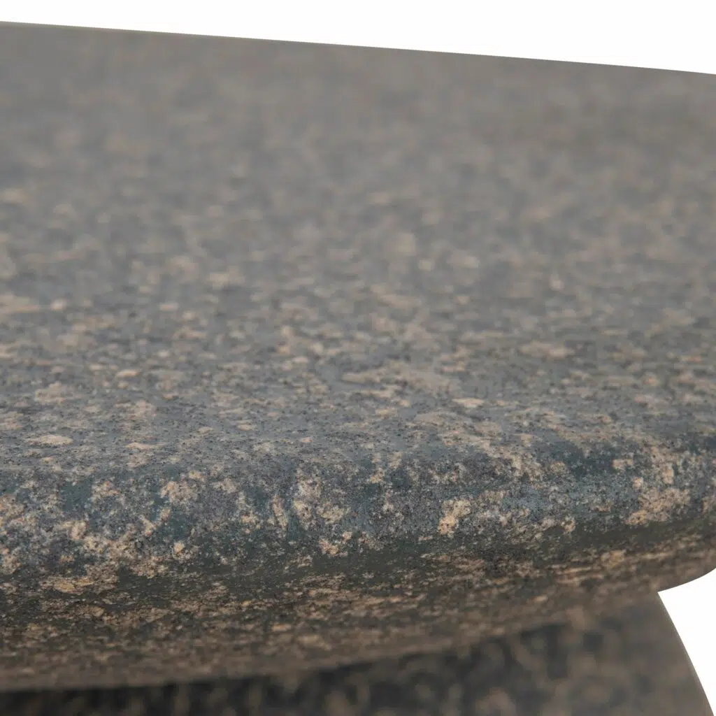 42cm Charcoal Latte Fiberglass Side Table - Durable Modern Design