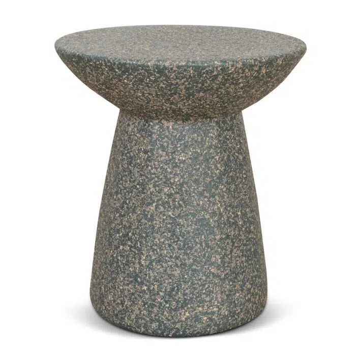 Nina 42cm Fibre Glass Side Table – Charcoal Latte
