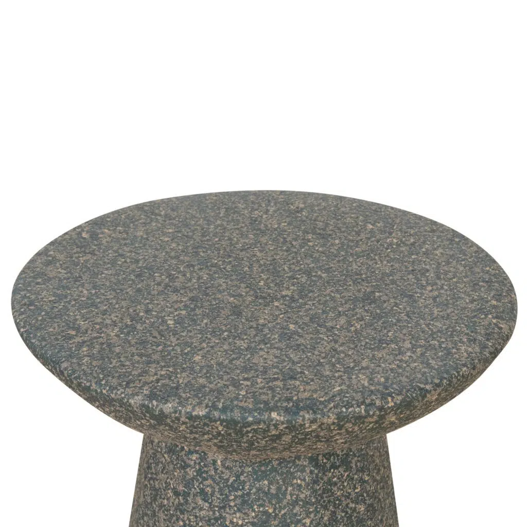 Durable Charcoal Latte Fiberglass Side Table - Modern Industrial Design
