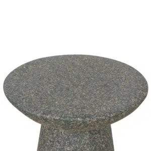 Durable Charcoal Latte Fiberglass Side Table - Modern Industrial Design