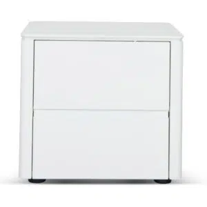 Orvo Bedside Table White Oak Veneer Luxury Storage Solution