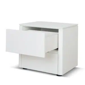 Orvo Bedside Table White Oak Veneer Luxurious Design