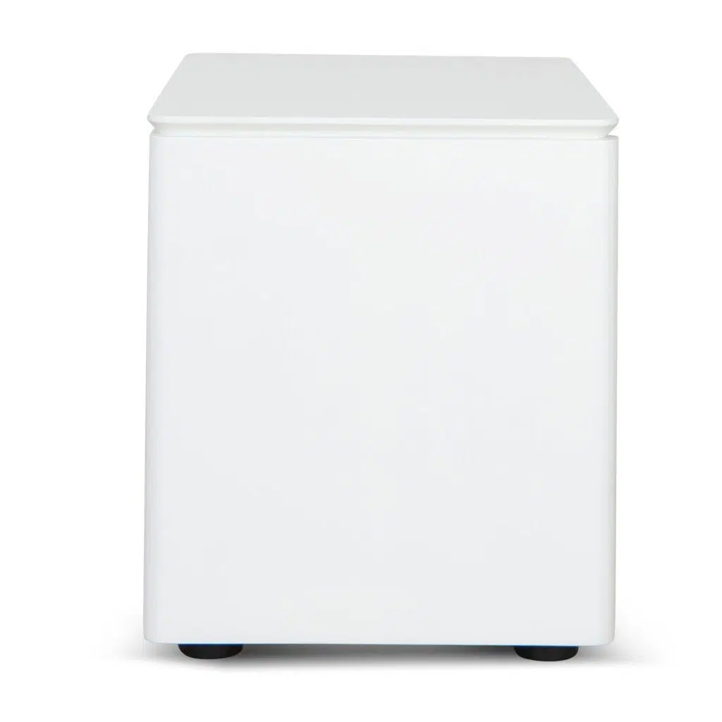 Orvo White Oak Veneer Bedside Table Luxurious Storage