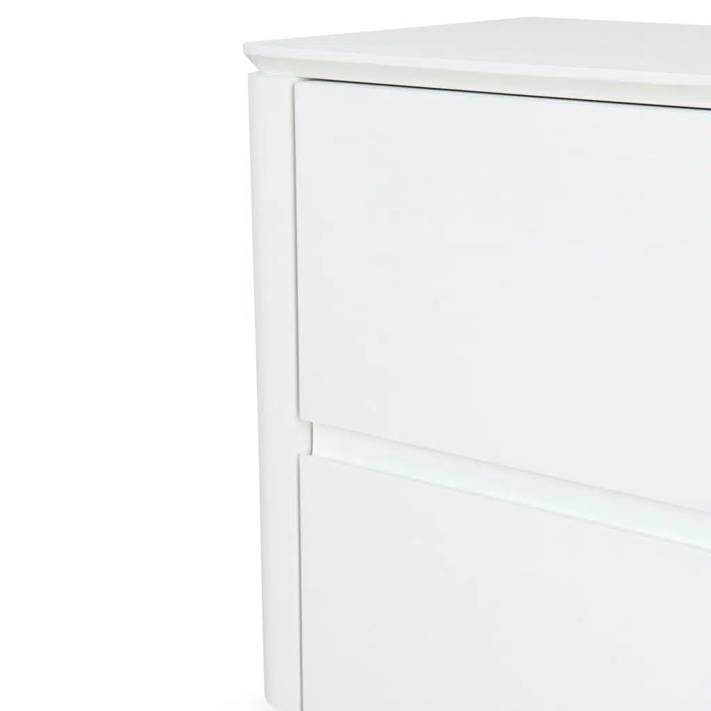 Orvo Bedside Table White Oak Veneer Luxury Storage