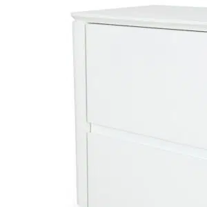 Orvo Bedside Table White Oak Veneer Luxury Storage