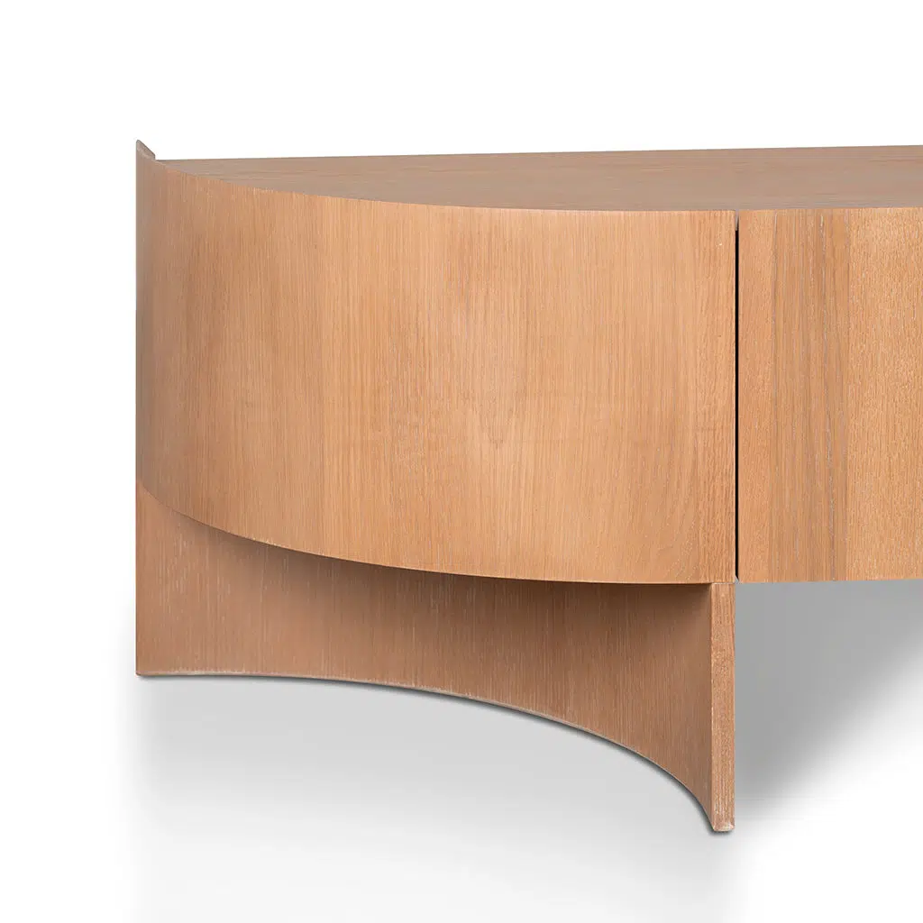 Olyra 2m TV Storage Cabinet Dusty Oak with Drawer and Sleek Design