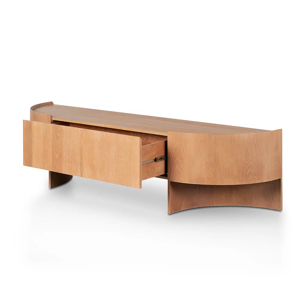 Olyra 2m TV Storage Unit in Dusty Oak – Engineered Wood, 200cm