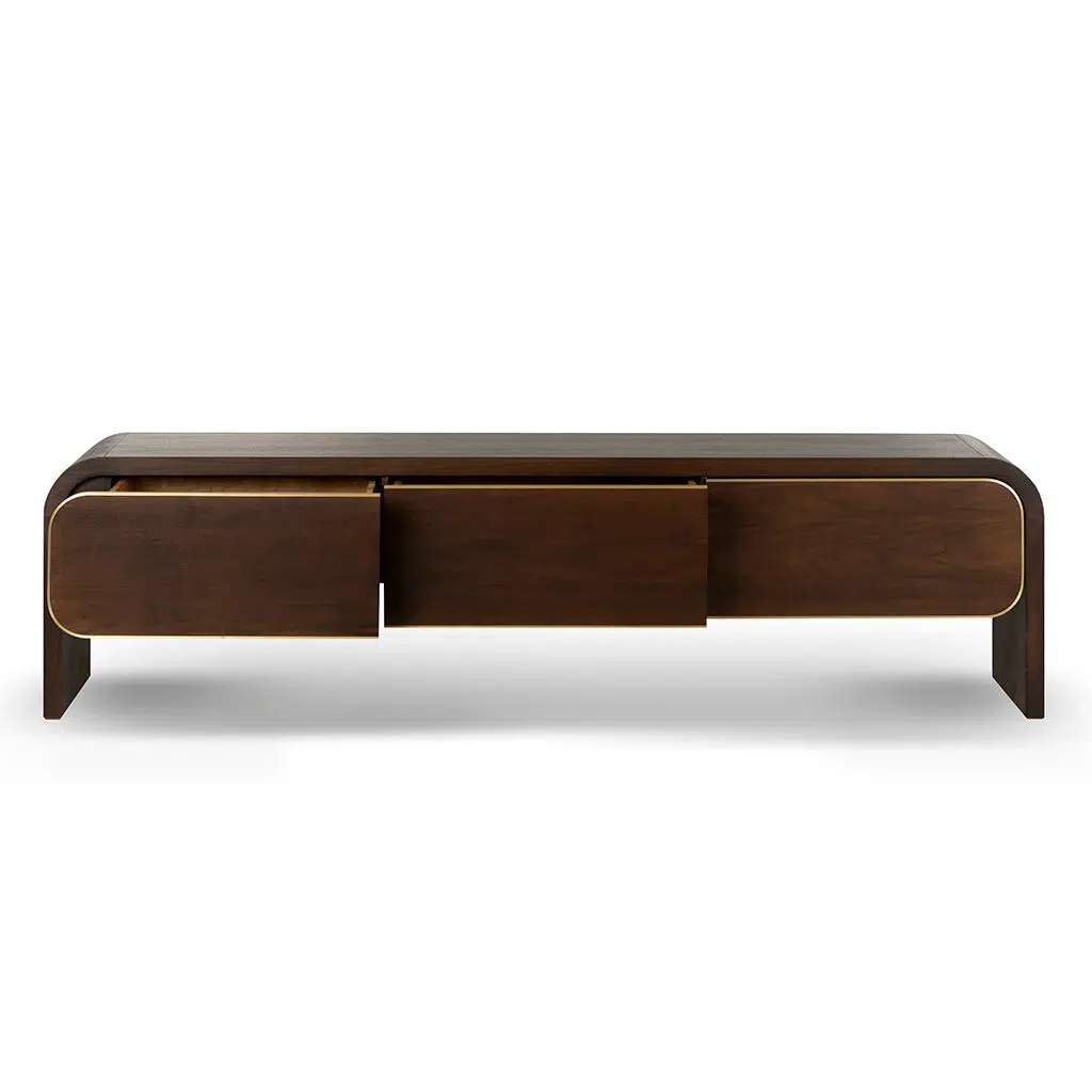 Wylon 2m TV Entertainment Unit Walnut Minimalist Storage