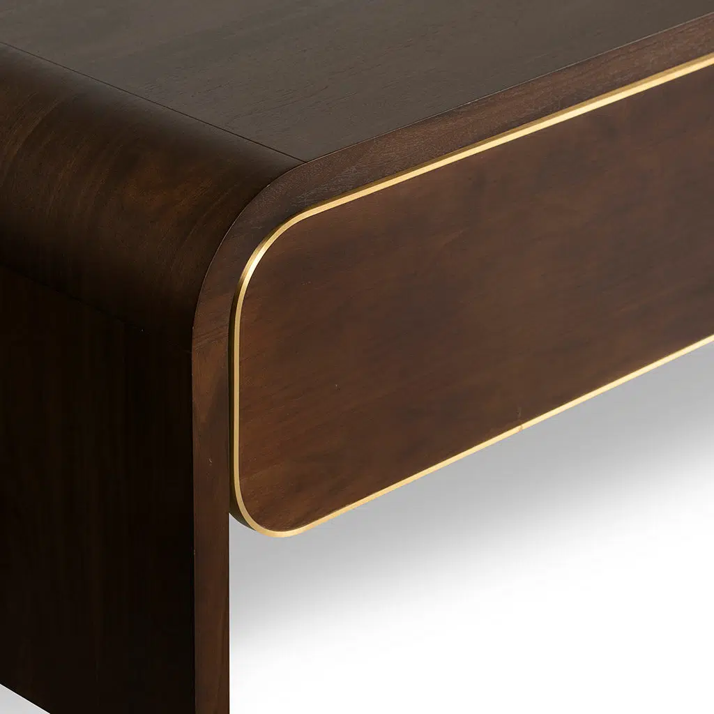 Wylon 2m TV Entertainment Unit Walnut Finish Minimalist Storage