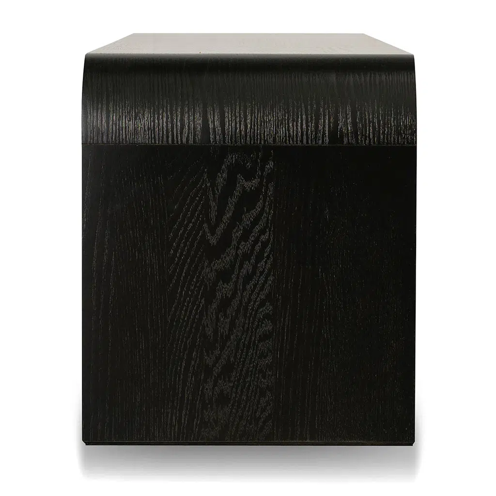 Viven 2m TV Entertainment Unit with Textured Espresso Black and Gold Accents