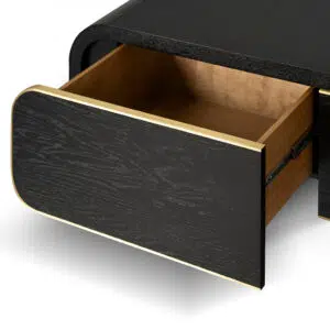 Viven 2m TV Entertainment Unit Textured Espresso Black Durable Wood Design