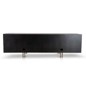 Naroa 2m Textured Espresso Black TV Entertainment Unit with Storage