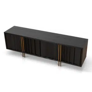 Naroa 2m TV Entertainment Unit in Textured Espresso Black